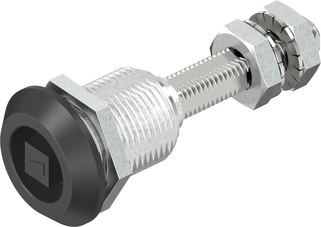 Compression latch with adjustable cam height, square 8 with arrow, Zinc ...
